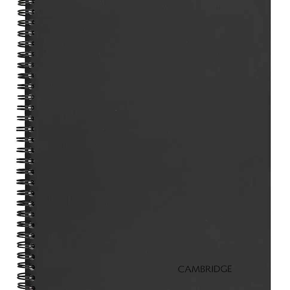 Cambridge® Limited® 30% Recycled Business Notebook, 8 1/2" x 11", 1 Subject, Legal Ruled, 80 Sheets, Black (06132)