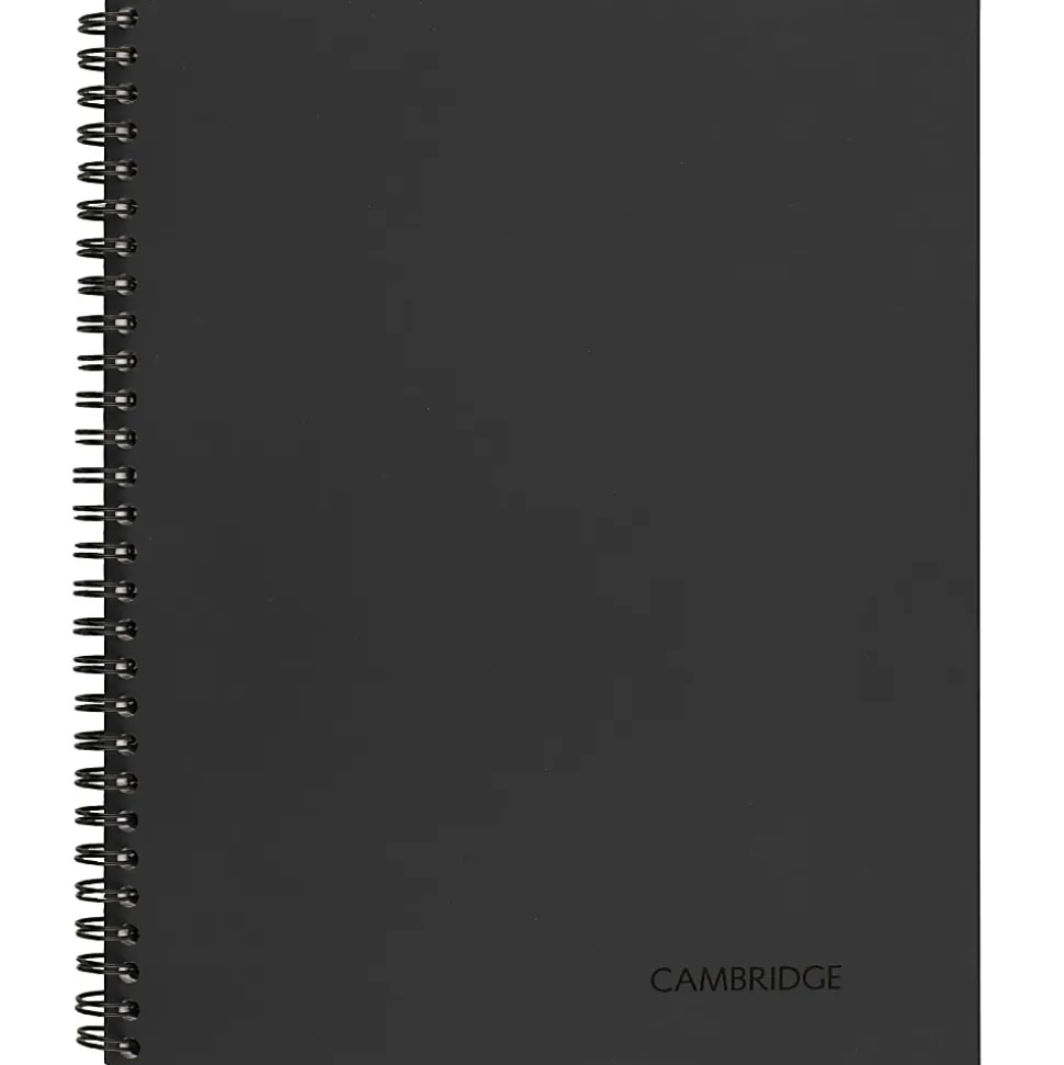 Cambridge® Limited® 30% Recycled Business Notebook, 8 1/2" x 11", 1 Subject, Legal Ruled, 80 Sheets, Black (06132)
