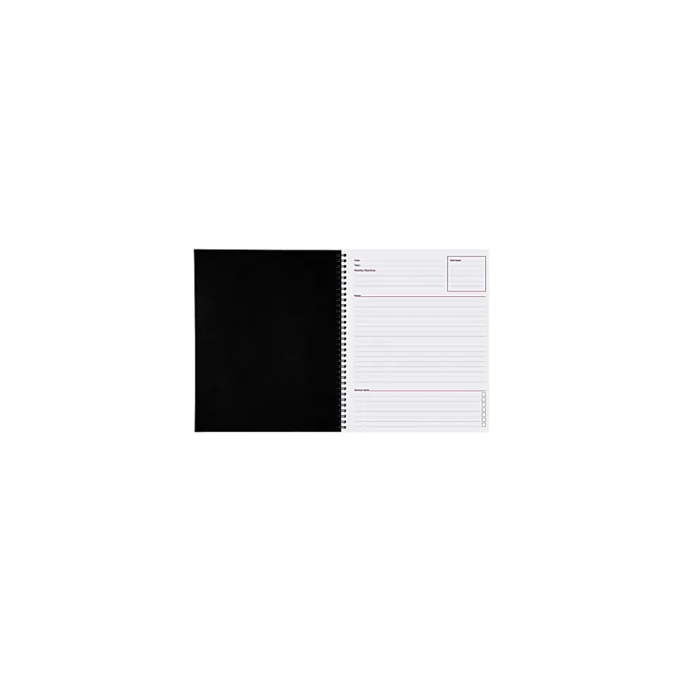 Cambridge® Limited® 30% Recycled Business Notebook, 8 1/2" x 11", 1 Subject, Legal Ruled, 80 Sheets, Black (06132)