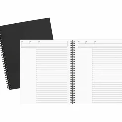 Cambridge® Limited® 30% Recycled Business Notebook, 8 1/4" x 11", 1 Subject, Wide Ruled, 80 Sheets, Black (06064)