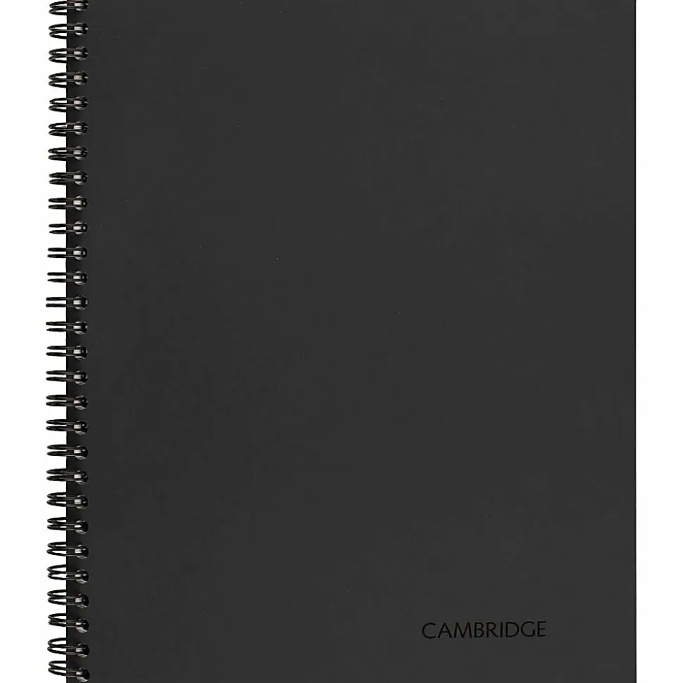 Cambridge® Limited® 30% Recycled Business Notebook, 8 1/4" x 11", 1 Subject, Wide Ruled, 80 Sheets, Black (06064)