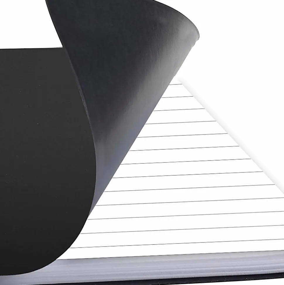 Cambridge® Limited® 30% Recycled Business Notebook, 8 1/4" x 11", 1 Subject, Wide Ruled, 80 Sheets, Black (06064)