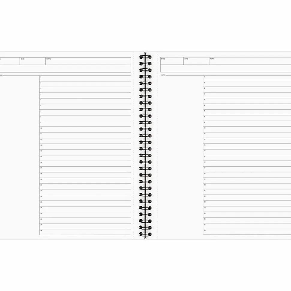 Cambridge® Limited® 30% Recycled Business Notebook, 8 1/4" x 11", 1 Subject, Wide Ruled, 80 Sheets, Black (06064)