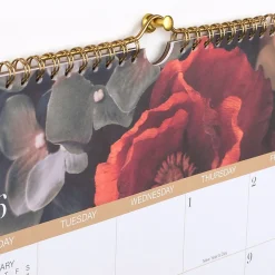 Cambridge® Midnight Garden 2026 Monthly Wall Calendar, Medium, 15