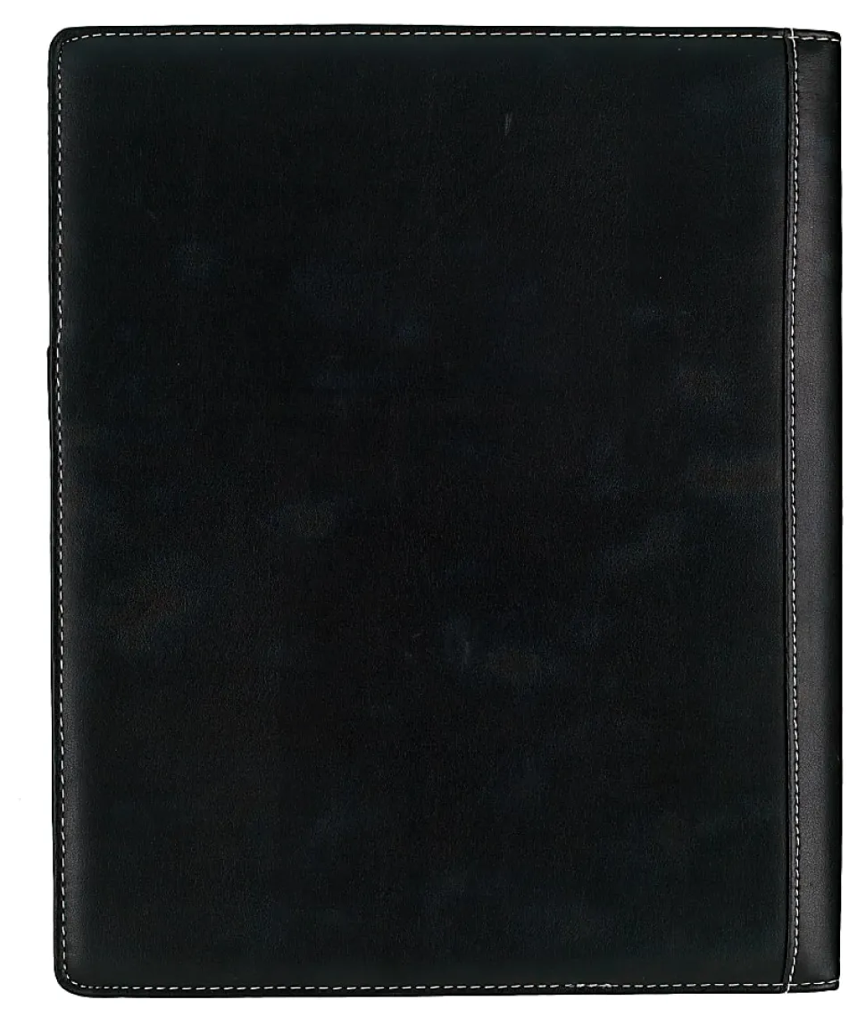 Cambridge® Notetaker Refillable Notebook, 8 1/2" x 11", College Ruled, 80 Sheets Total, Black