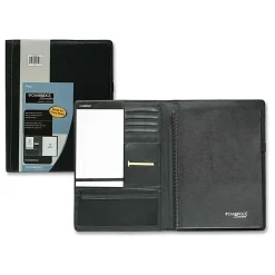 Cambridge® Notetaker Refillable Notebook, 8 1/2" x 11", College Ruled, 80 Sheets Total, Black