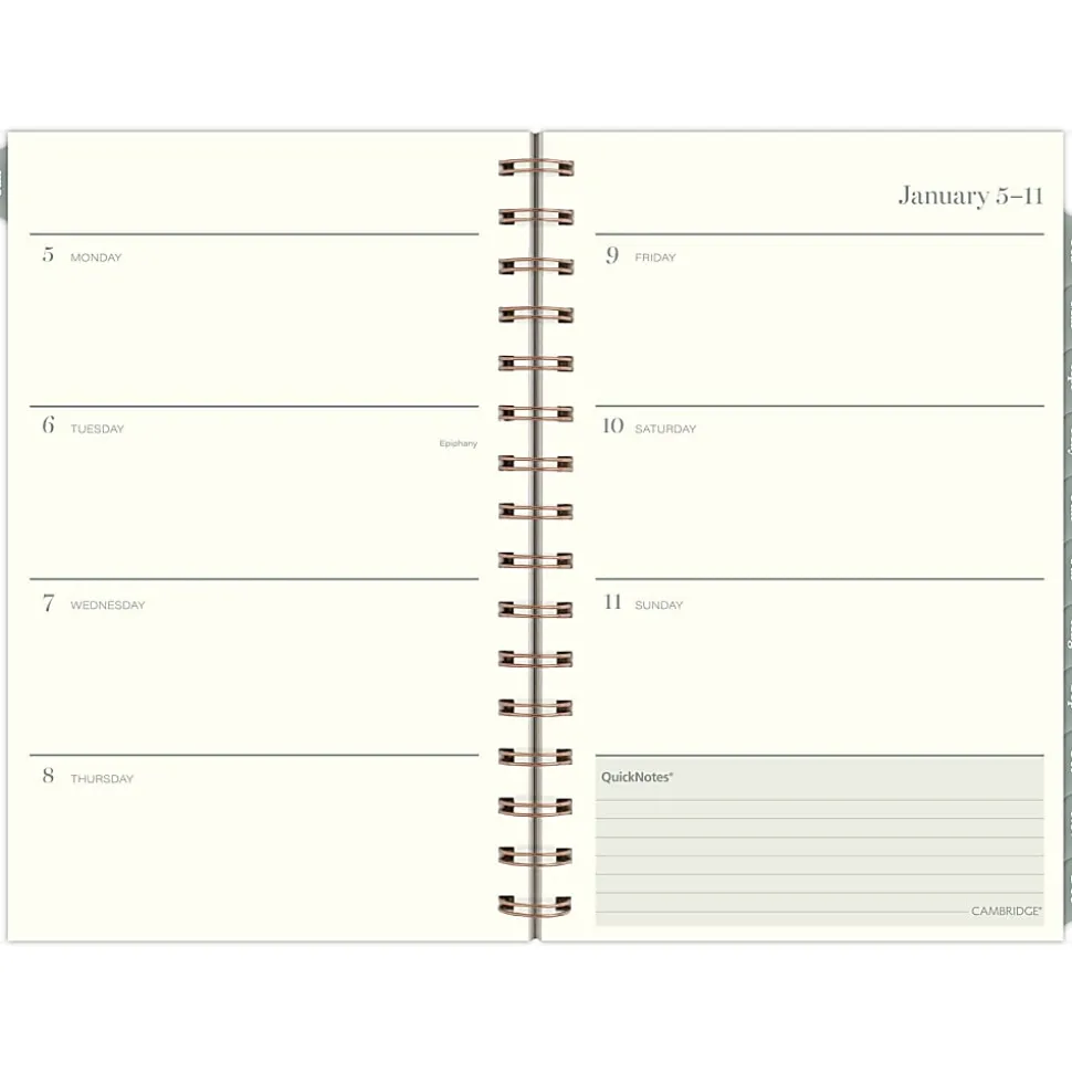 Cambridge® Serene 2026 Weekly Monthly Planner, Small, 5 1/2" x 8 1/2"