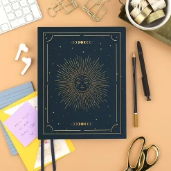 Cambridge® Solstice Journal, 8” x 10”, Legal Rule, 96 Sheets, Navy/Gold