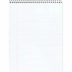 Cambridge® Stiff-Back Wire-Bound Notepad, Letter Size, College Rule, Navy