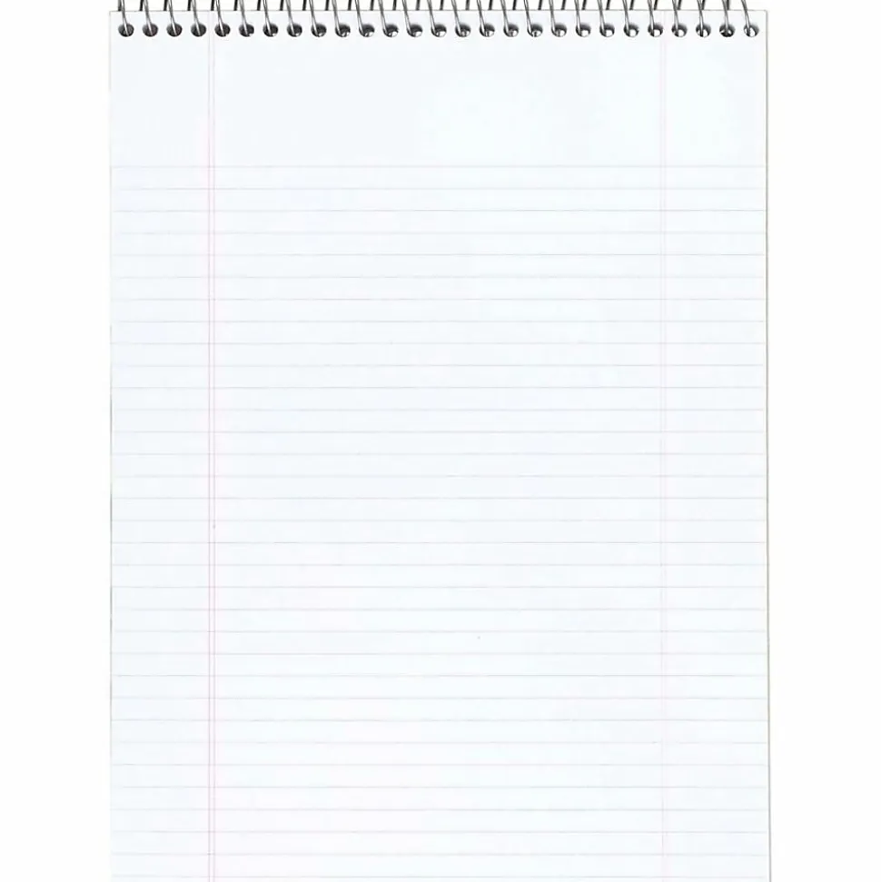 Cambridge® Stiff-Back Wire-Bound Notepad, Letter Size, College Rule, Navy