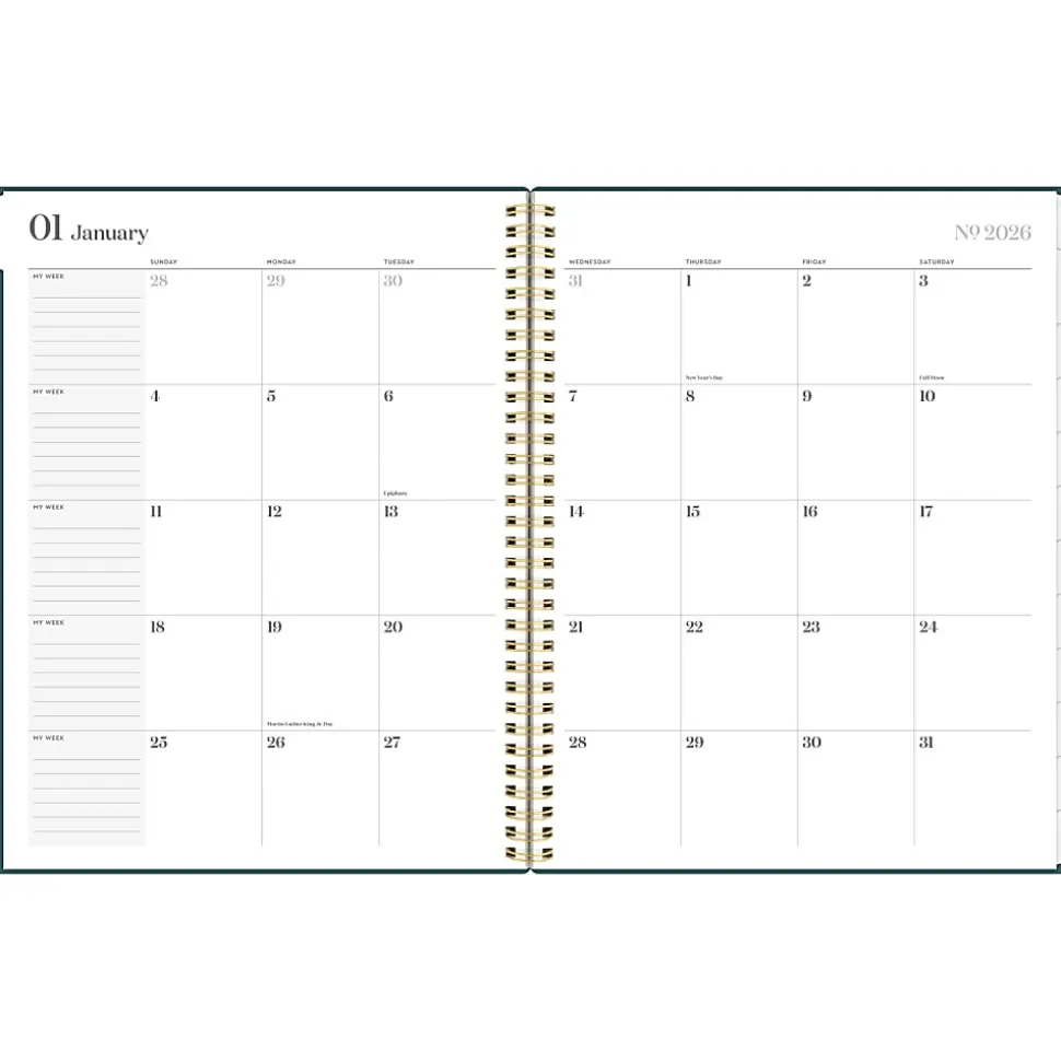 Cambridge® WorkStyle® Classic 2026 Weekly Monthly Planner, Transformative Teal, Large, 8 1/2" x 11"