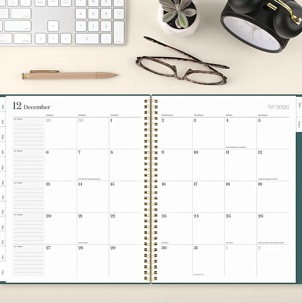 Cambridge® WorkStyle® Classic 2026 Weekly Monthly Planner, Transformative Teal, Large, 8 1/2" x 11"
