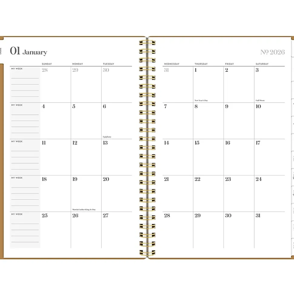 Cambridge® WorkStyle® Focus 2026 Weekly Monthly Planner, Sunbaked Clay, Small, 5 1/2" x 8 1/2"