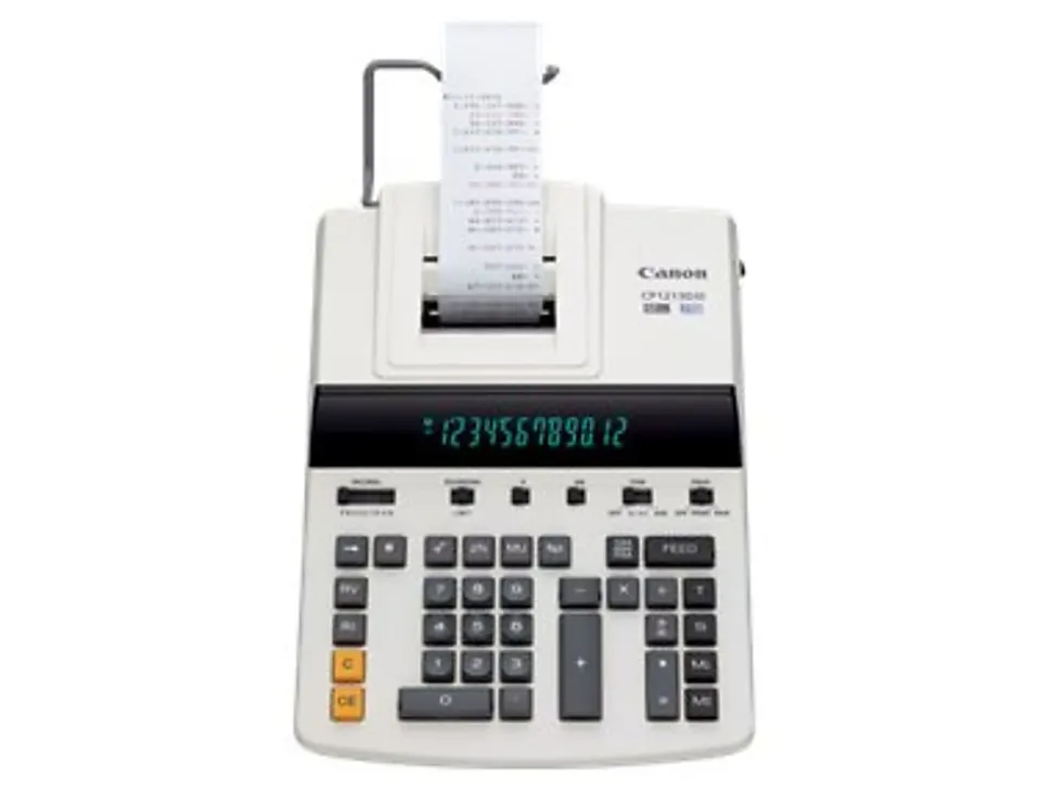Canon CP1213DIII Desktop Printing Calculator - Dual Color Print - Dot Matrix - 4.8 lps - Ergonomic Design, Independent Memory, Item Count - 9933B001