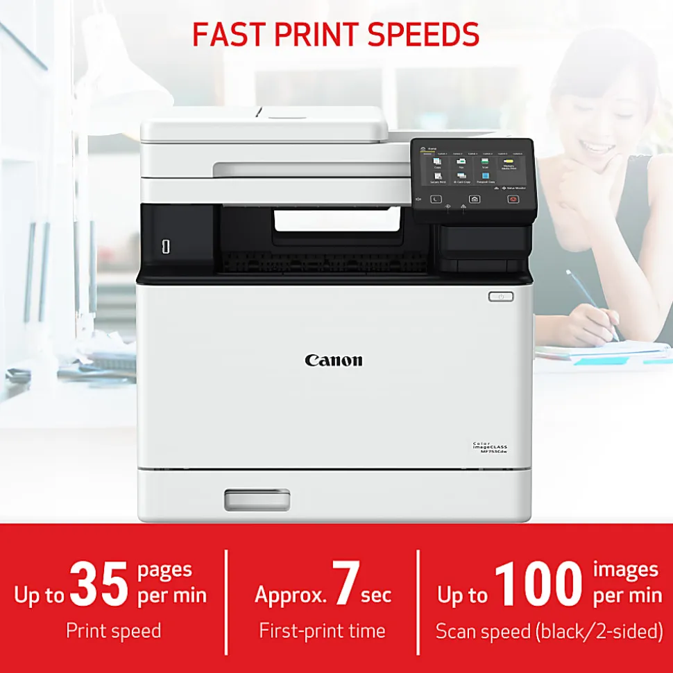 Canon® imageCLASS® MF753Cdw Wireless Laser All-In-One Color Printer