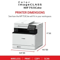 Canon® imageCLASS® MF753Cdw Wireless Laser All-In-One Color Printer