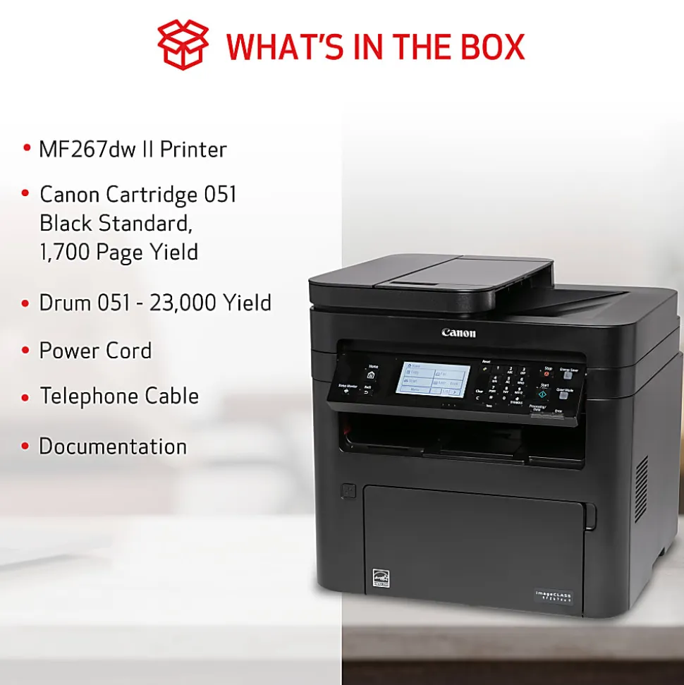 Canon® imageCLASS MF267dw II Wireless Laser All-In-One Monochrome Printer