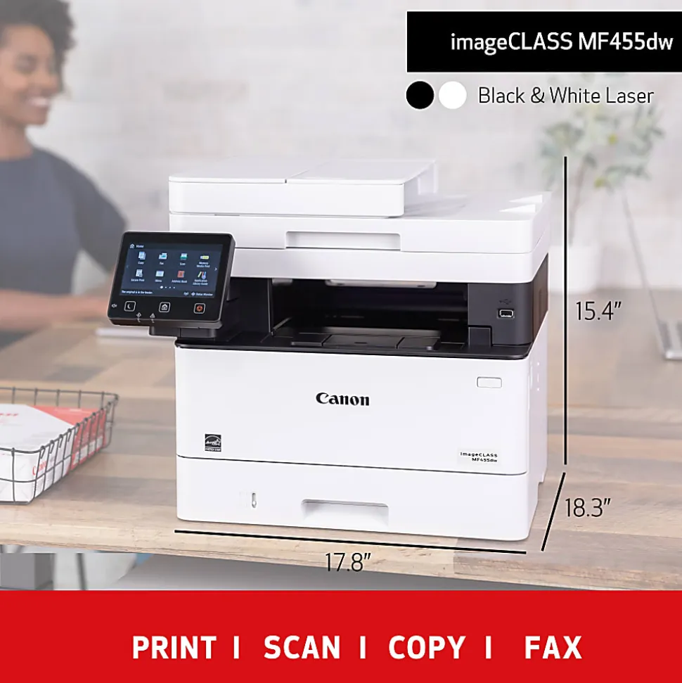 Canon® imageCLASS® MF455dw Wireless All-In-One Monochrome Laser Printer