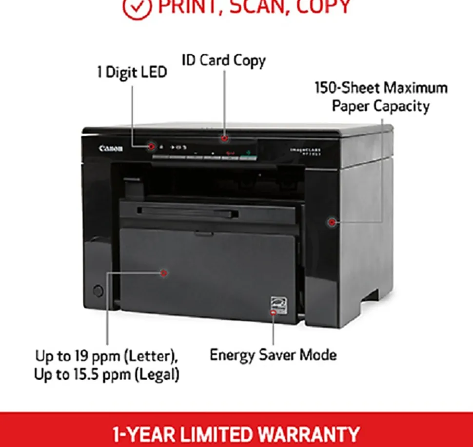 Canon® imageCLASS® MF3010 VP All-In-One Monochrome Laser Printer