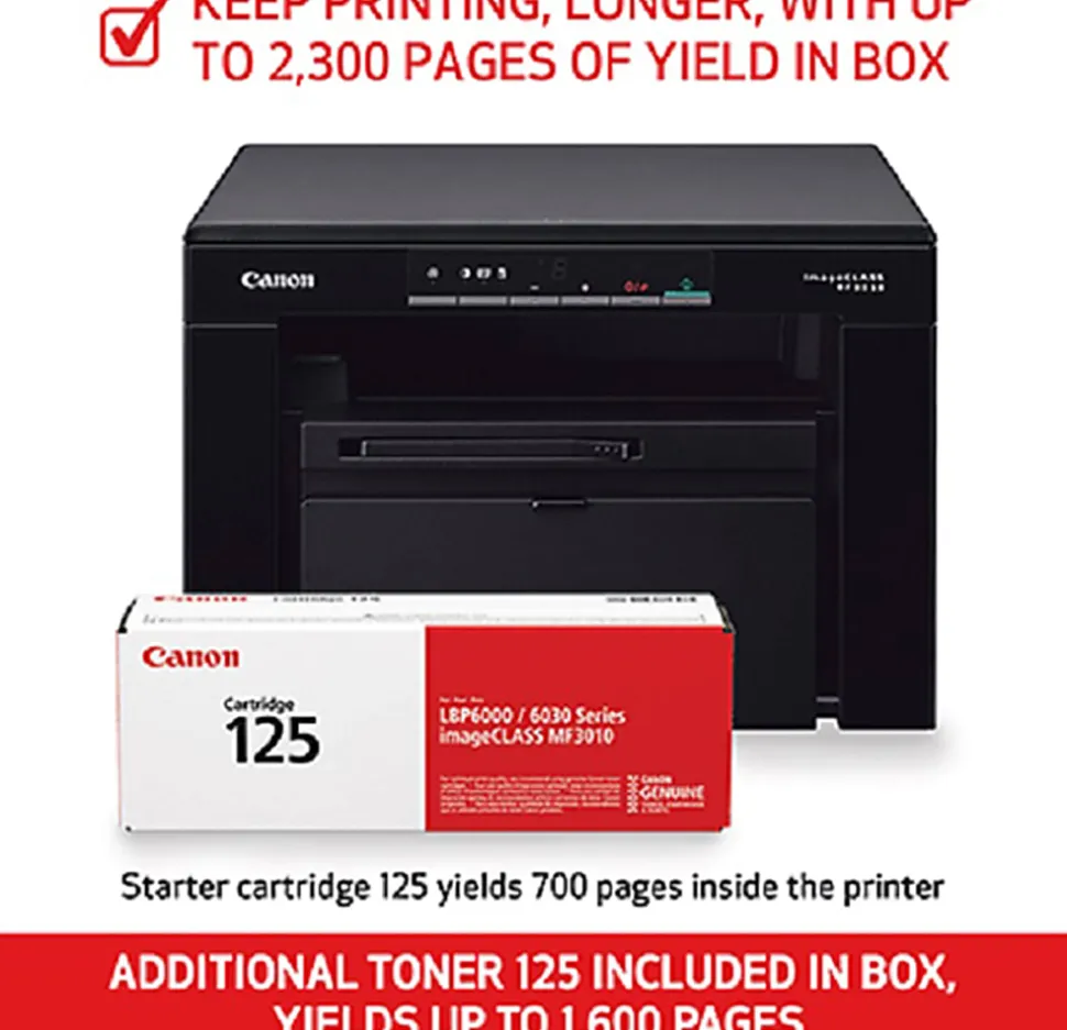 Canon® imageCLASS® MF3010 VP All-In-One Monochrome Laser Printer