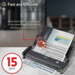 Canon imageFORMULA P-215II Sheetfed Scanner - 600 dpi Optical - 24-bit Color - 8-bit Grayscale - 15 ppm (Mono) - 9705B007