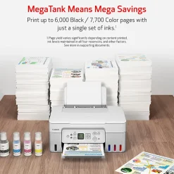 Canon® PIXMA™ G3270 MegaTank Wireless Inkjet All-In-One Color Printer, White
