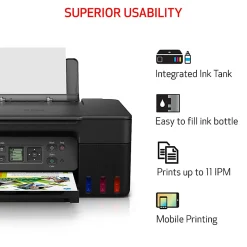 Canon® PIXMA™ G3270 MegaTank Wireless Inkjet All-In-One Color Printer, Black