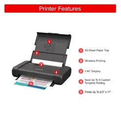 Canon PIXMA TR160 Wireless Inkjet Portable Color Printer