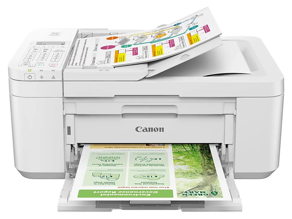 Canon® PIXMA™ TR4720 Wireless Inkjet All-In-One Color Printer, White