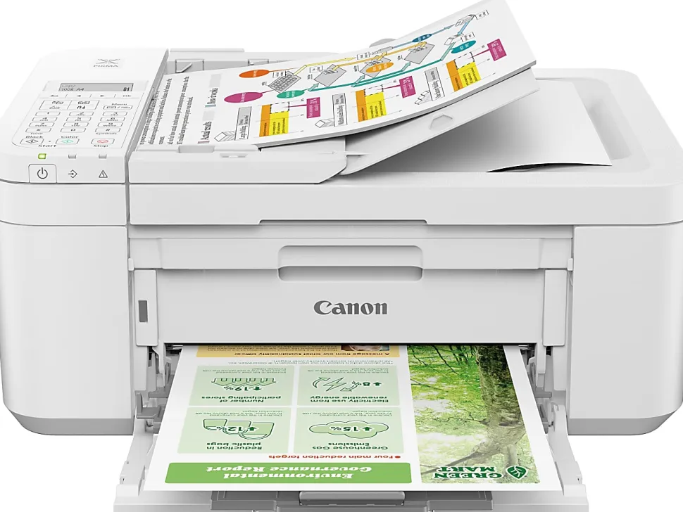Canon® PIXMA™ TR4720 Wireless Inkjet All-In-One Color Printer, White