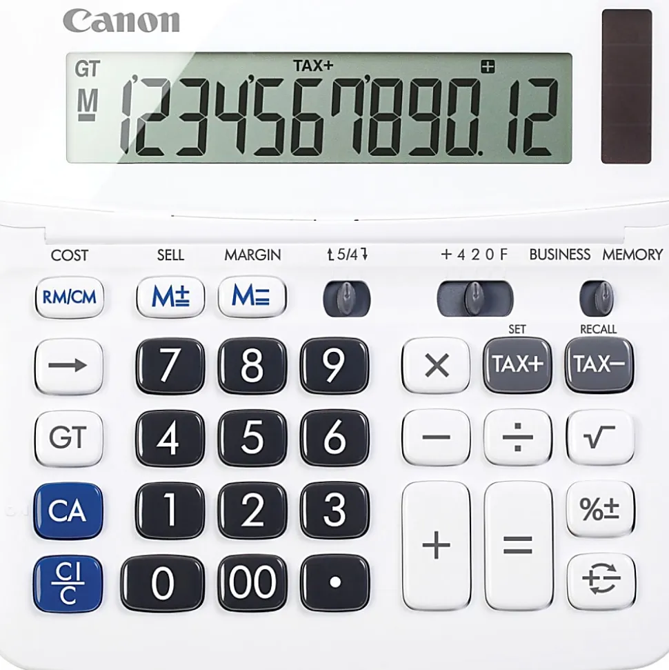 Canon® TX-220TSII Portable Display Calculator, White, 1