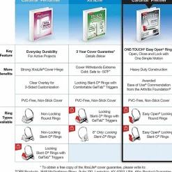 Cardinal® EasyOpen™ ClearVue™ Locking View 3-Ring Binder, 4" D-Rings, 52% Recycled, White