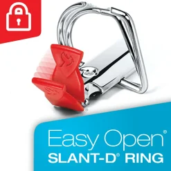 Cardinal® EasyOpen™ ClearVue™ Locking View 3-Ring Binder, 2" D-Rings, 52% Recycled, White