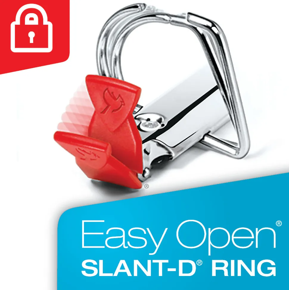 Cardinal® EasyOpen™ ClearVue™ Locking View 3-Ring Binder, 2" D-Rings, 52% Recycled, White