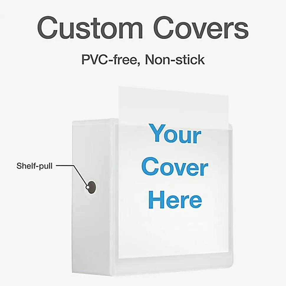 Cardinal® EasyOpen™ ClearVue™ Locking View 3-Ring Binder, 5" D-Rings, 52% Recycled, White