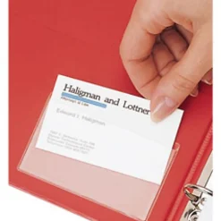 Cardinal® HOLDit!® Business Card Pockets, Top Loading, 3 3/4