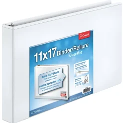 Cardinal® Slant-D® Ring Tabloid ClearVue™ 3-Ring Binder, 1 1/2