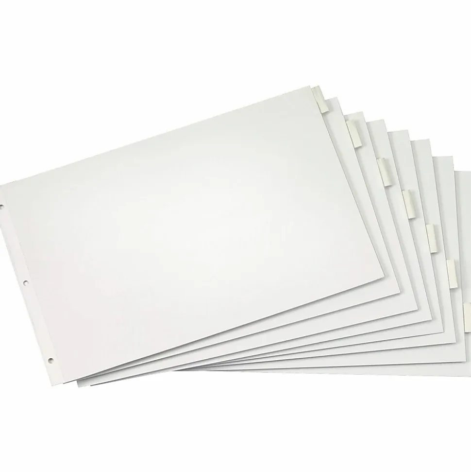 Cardinal® Tabloid Paper Index Dividers, 11" x 17", 8-Tab, Clear