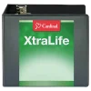 Cardinal® XtraLife™ ClearVue™ Nonstick Locking Slant 3-Ring Binder, 6" D-Rings, Black
