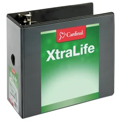 Cardinal® XtraLife™ ClearVue™ Nonstick Locking Slant 3-Ring Binder, 6