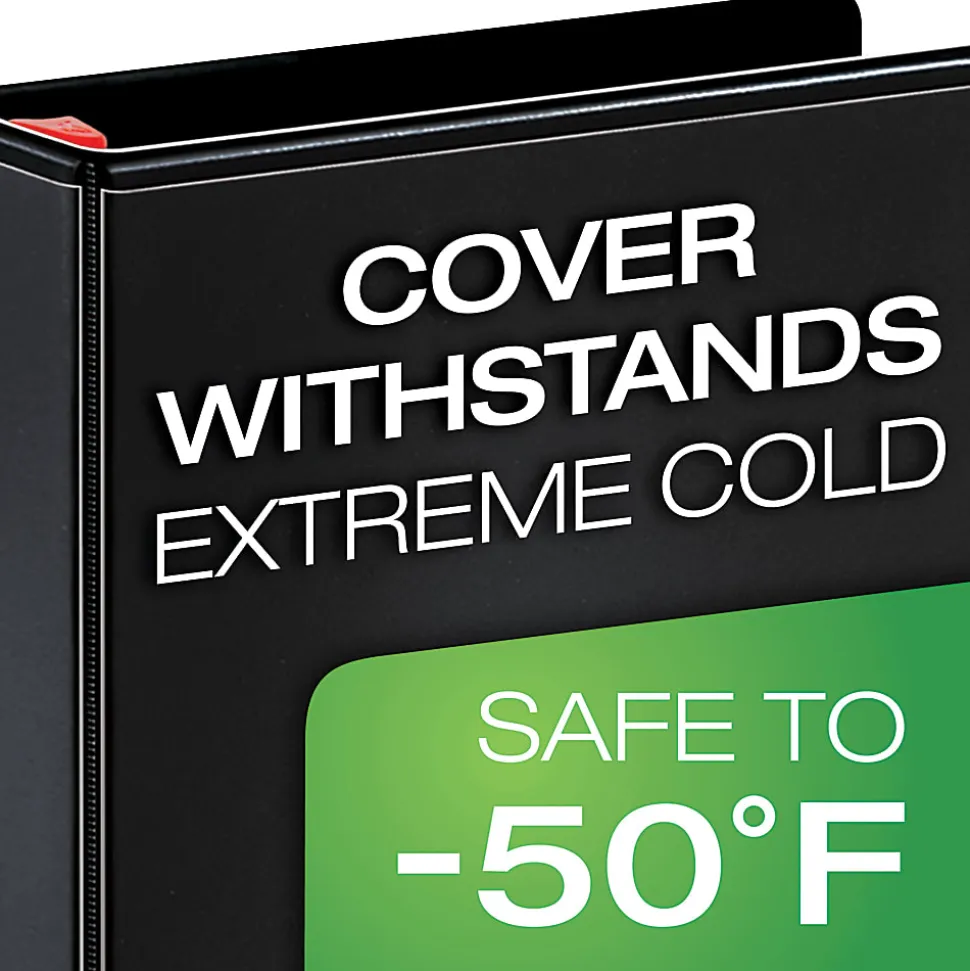 Cardinal® XtraLife™ Locking Slant-D® Ring 3-Ring Binder, 1" D-Rings, Black