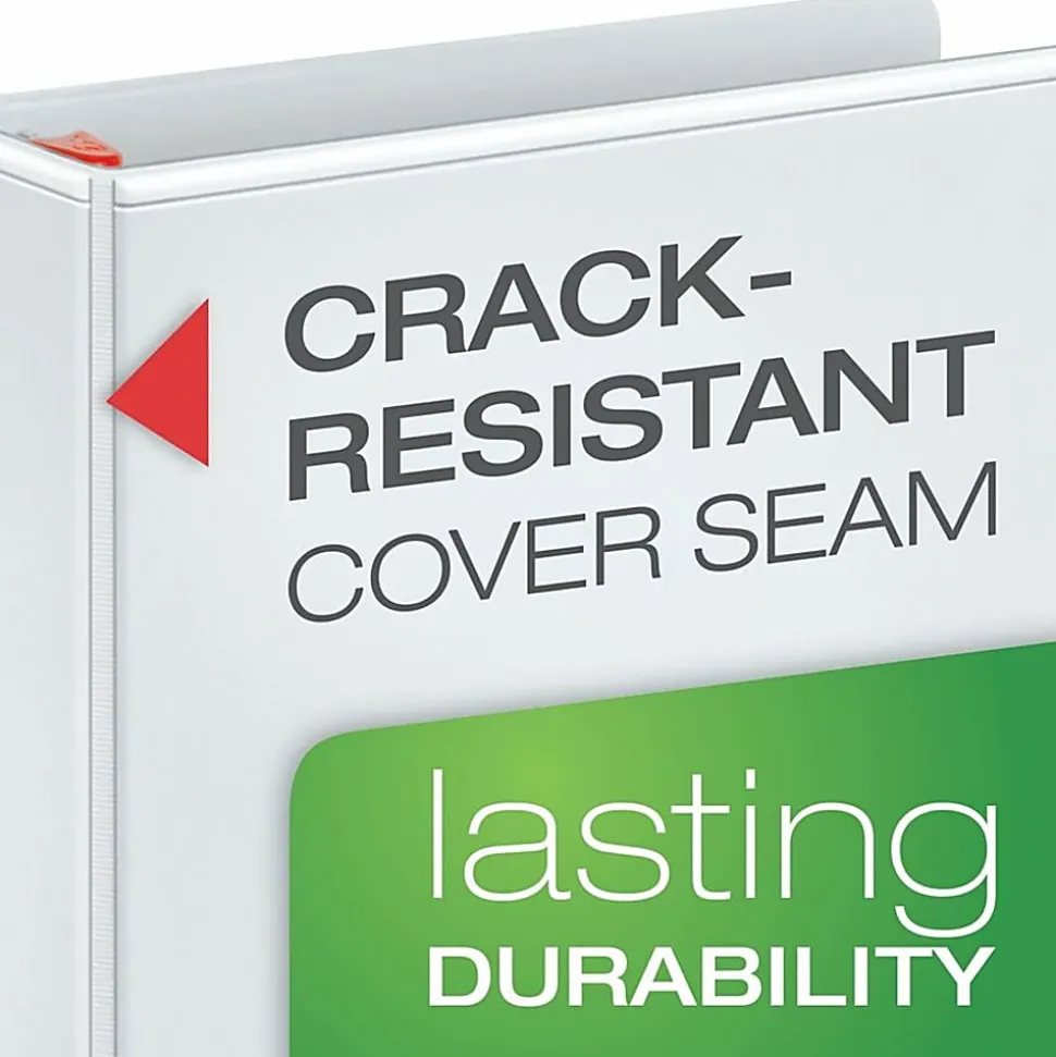 Cardinal® XtraLife™ Locking Slant-D® Ring 3-Ring Binder, 1" D-Rings, White