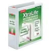 Cardinal® XtraLife™ Locking Slant-D® Ring 3-Ring Binder, 3" D-Rings, White