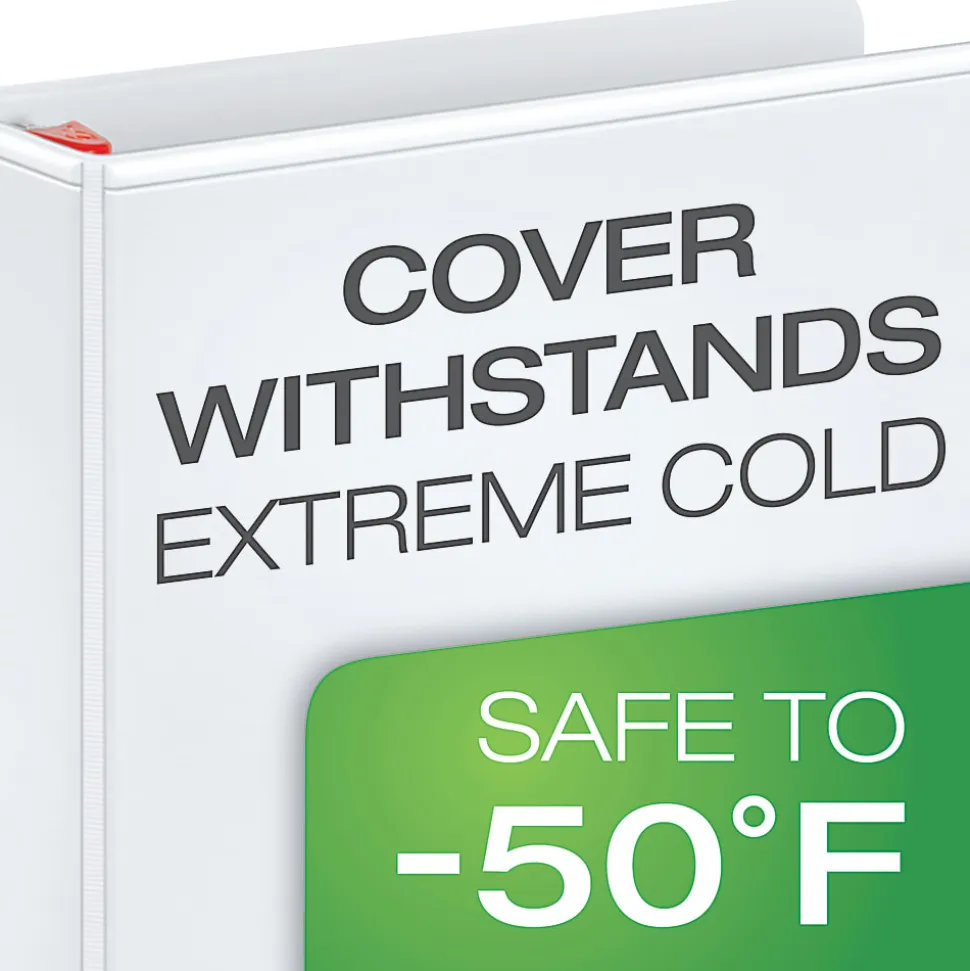 Cardinal® XtraLife™ Locking Slant-D® Ring 3-Ring Binder, 3" D-Rings, White