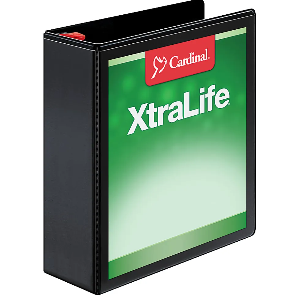 Cardinal® XtraLife™ Locking Slant-D® Ring 3-Ring Binder, 3" D-Rings, Black