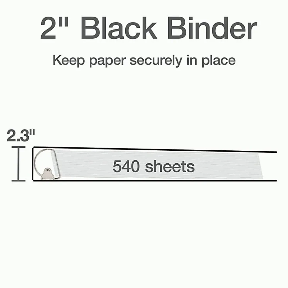 Cardinal® XtraLife™ Locking Slant-D® Ring 3-Ring Binder, 2" D-Rings, Black