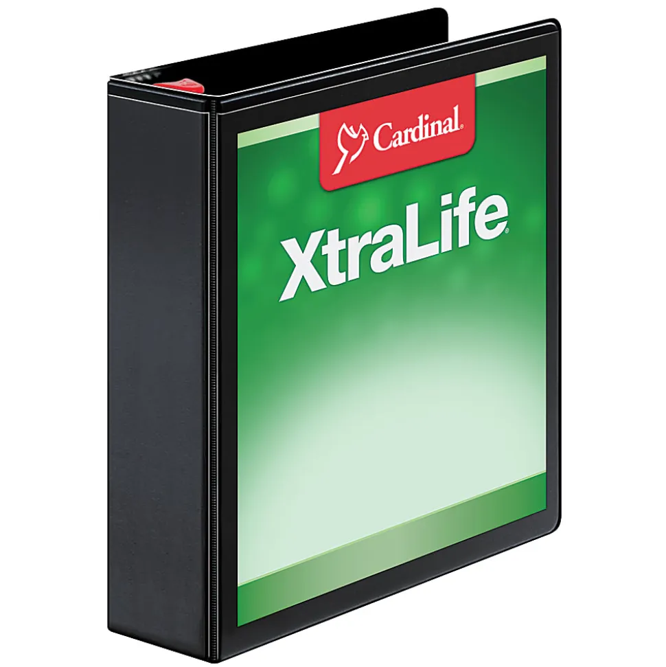 Cardinal® XtraLife™ Locking Slant-D® Ring 3-Ring Binder, 2" D-Rings, Black