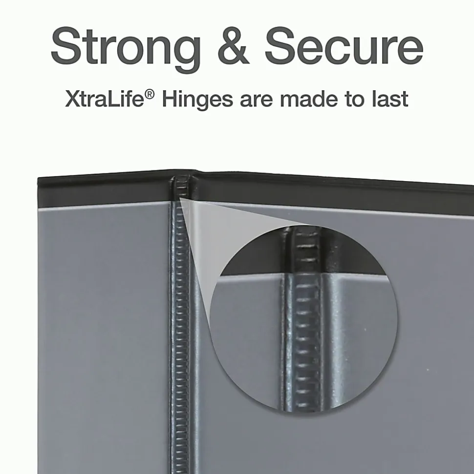 Cardinal® XtraLife™ Locking Slant-D® Ring 3-Ring Binder, 2" D-Rings, Black