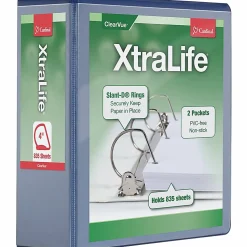 Cardinal® XtraLife™ Locking Slant-D® Ring 3-Ring Binder, 4" D-Rings, Blue
