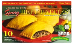 Caribbean Food Delights Jamaican-Style Spicy Beef Empanadas, Box Of 10 Empanadas